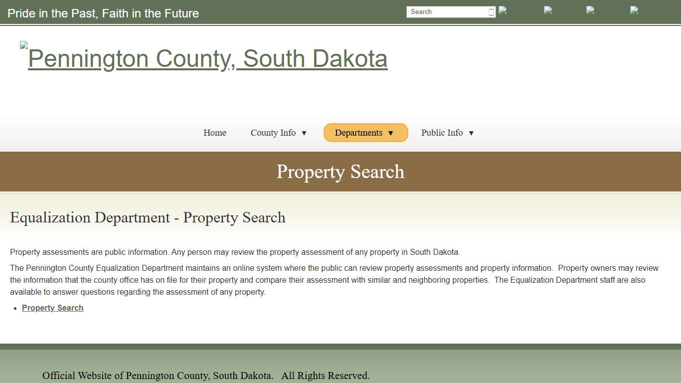 Property Search - Pennington County, South Dakota